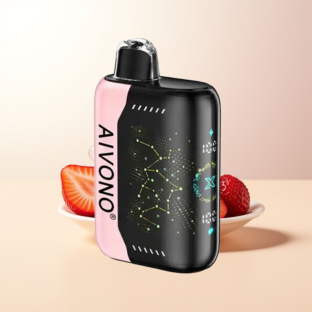 Aivono Aim Boom 25000 Puffs Jordgubb B Pop 0-5 Nikotin 28ml E-Vätska 650mAh Batteri 12 ohm Mesh Coil Type-C Laddning 90g Enkelvikt