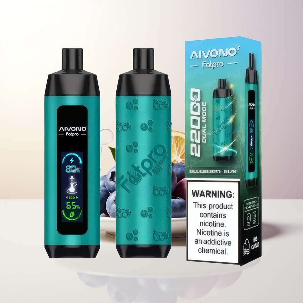 Aivono Aim Fatpro 22000 Puffs Blåbär Pistol 28ml 600mAh 06ohm Mesh Coil Eco/Boost Dual Modes