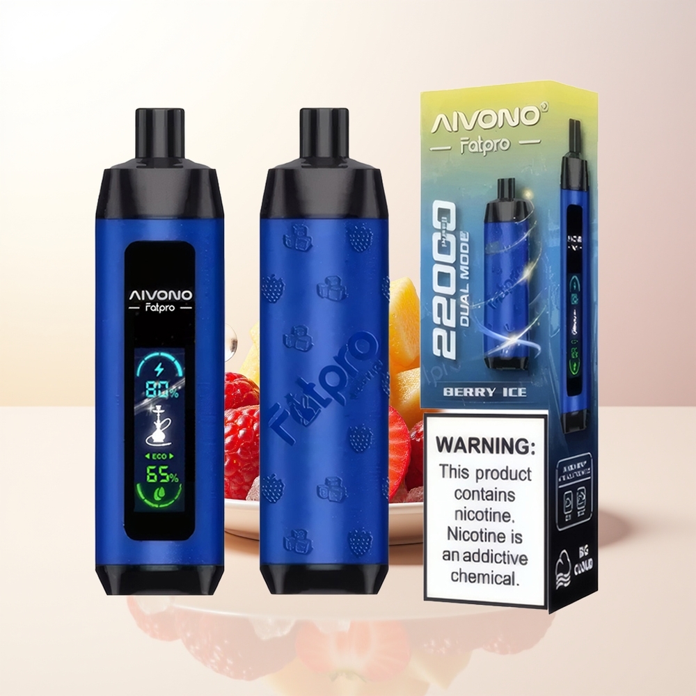 Aivono Aim Fatpro 22000 Puffs Bär Is 0/2/3/5 Nikotin 28ml E-liquid 600mAh Laddbar 06 ohm Mesh Coil Eco/Boost Dual Modes