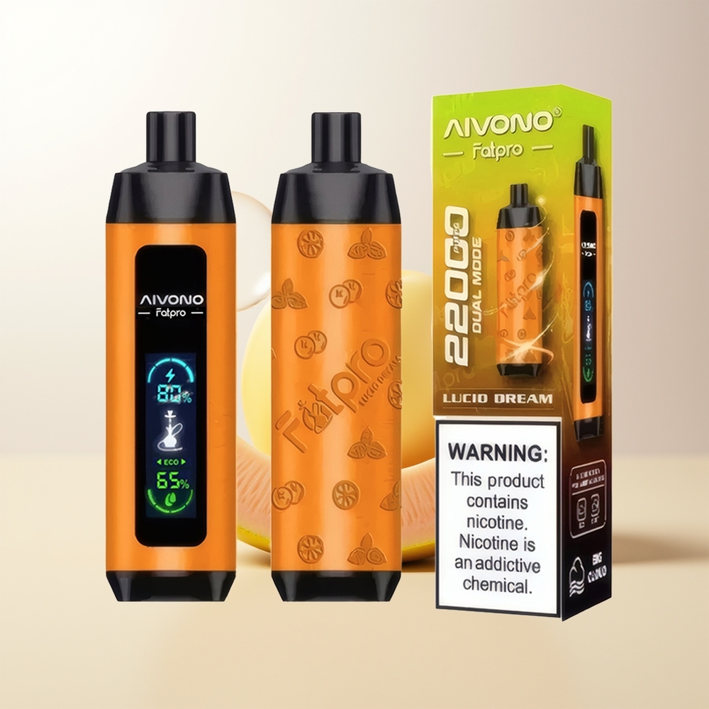 Aivono Aim Fatpro 22000 Puffs Ljus Dröm 28ml 600mah 06 ohm Mesh Coil Eco/Boost Dual Modes 0-5 Nikotin