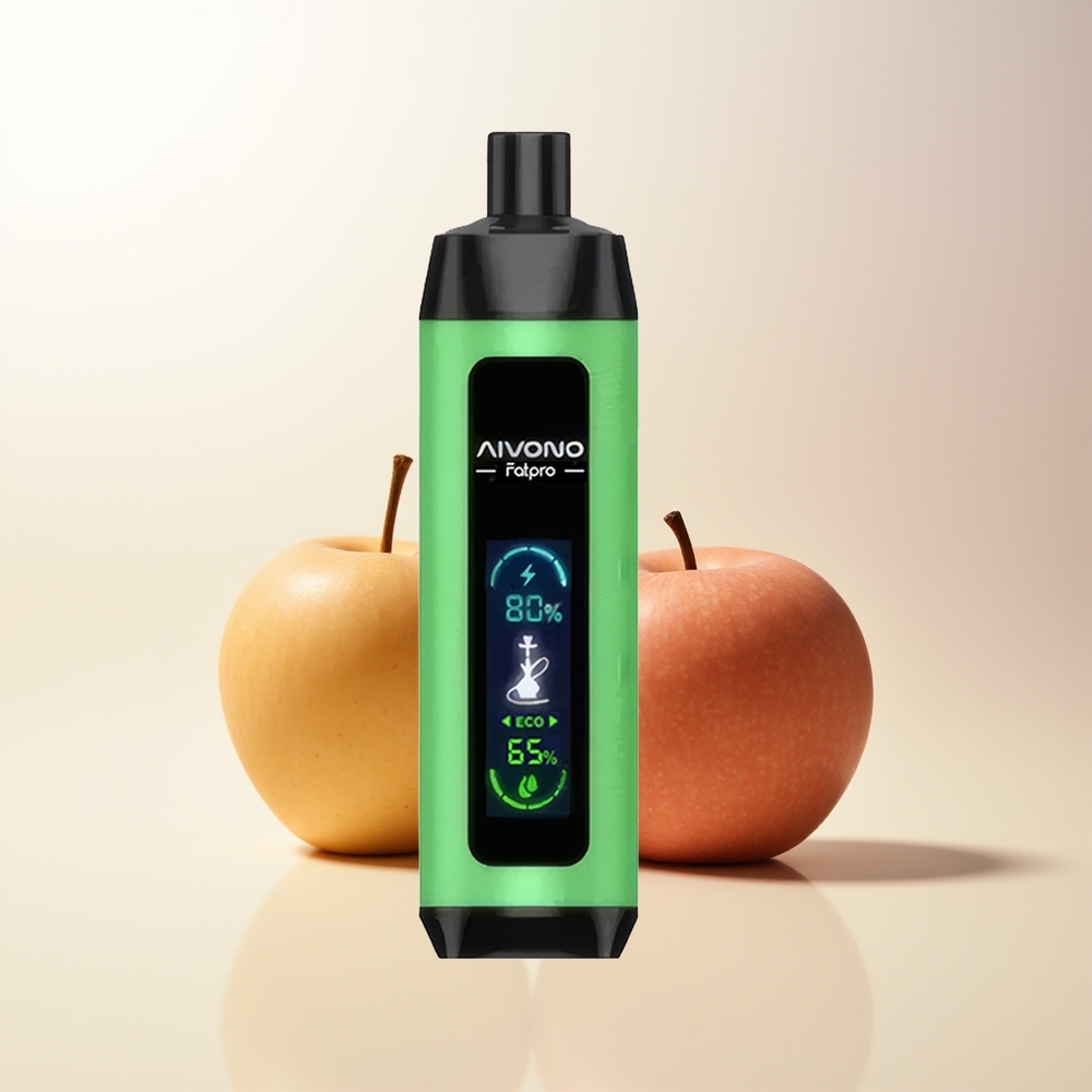 Aivono Aim Fatpro 22000 Puffs Två Äpple 28ml 600mAh 06ohm Mesh Coil Eco/Boost Dual Modes VG/PG 0-5 Nikotin