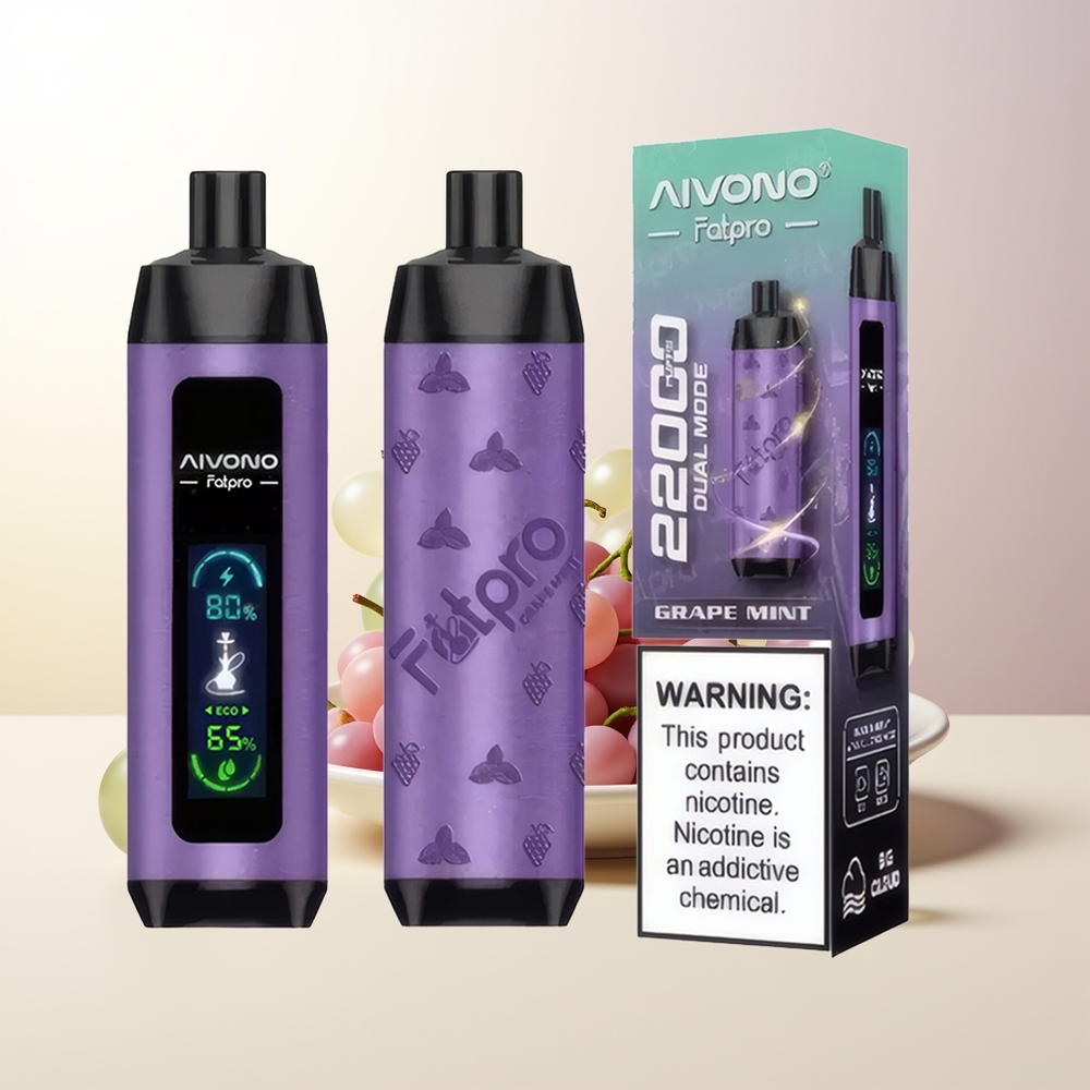 Aivono Aim Fatpro 22000 Puffs Vindruva Mynta 0 28ml 600mah 06 ohm Mesh Coil Eco/Boost Dual Modes