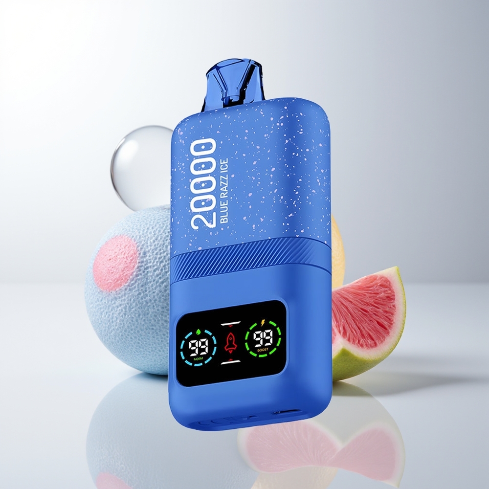 Aivono Aim Magic 20000 Puffs Blå Hallon Is Dual Mesh LCD Typ-c Laddbar