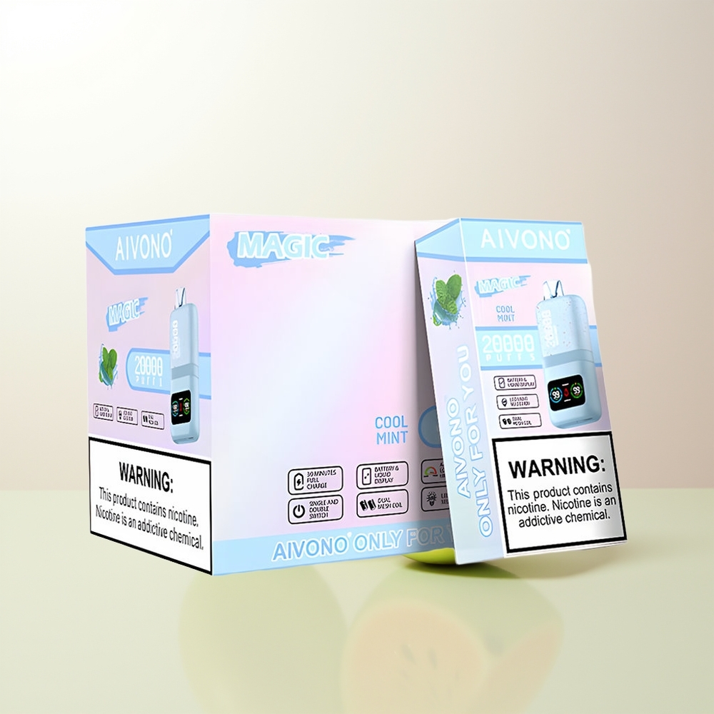 Aivono Aim Magic 20000 Puffs Kyla Mynta LCD Typ-C Laddbar Dual Mesh Coils