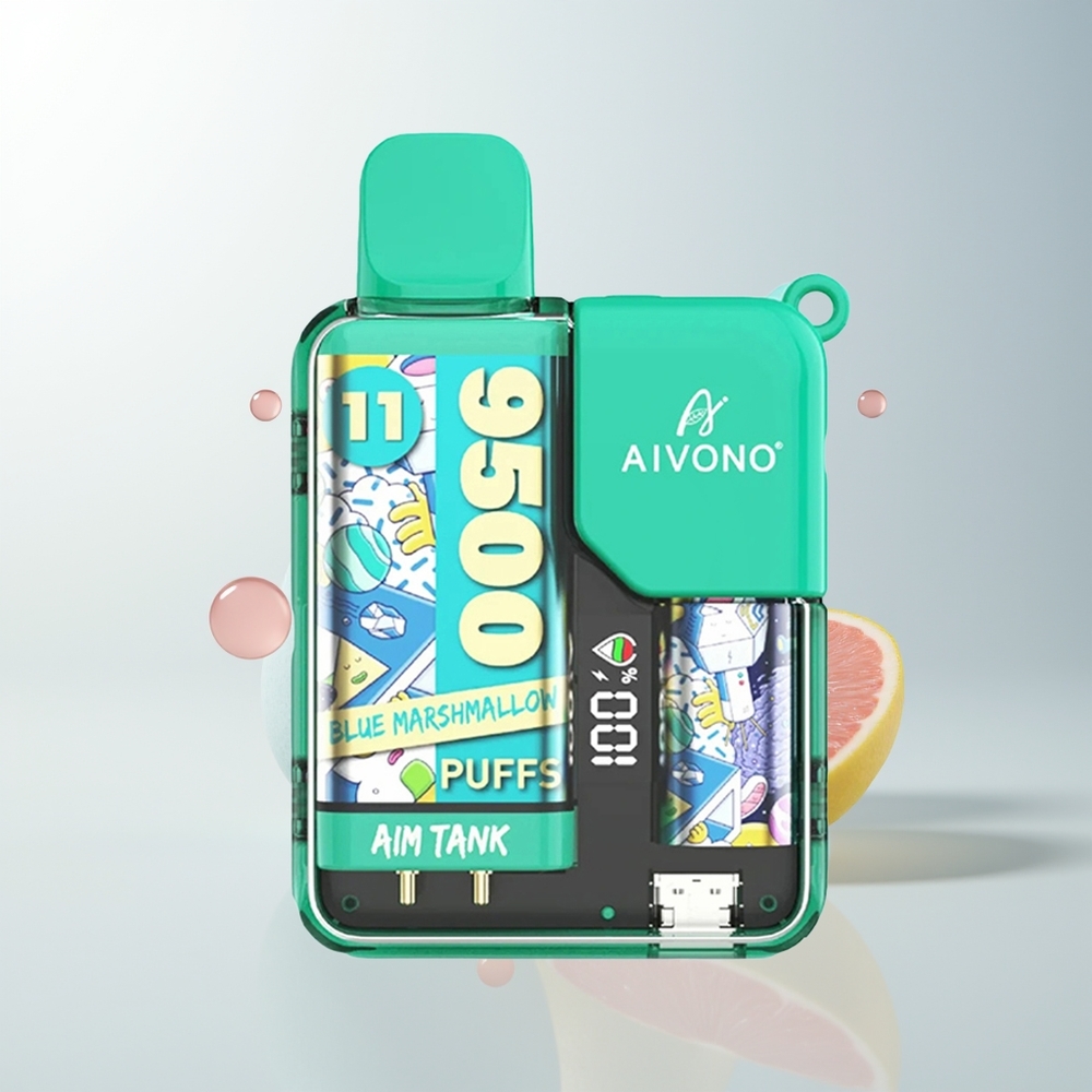 Aivono Aim-Tank 9500 Blå Marshmallow 18ml 650mAh LCD 12ohm Mesh Coil