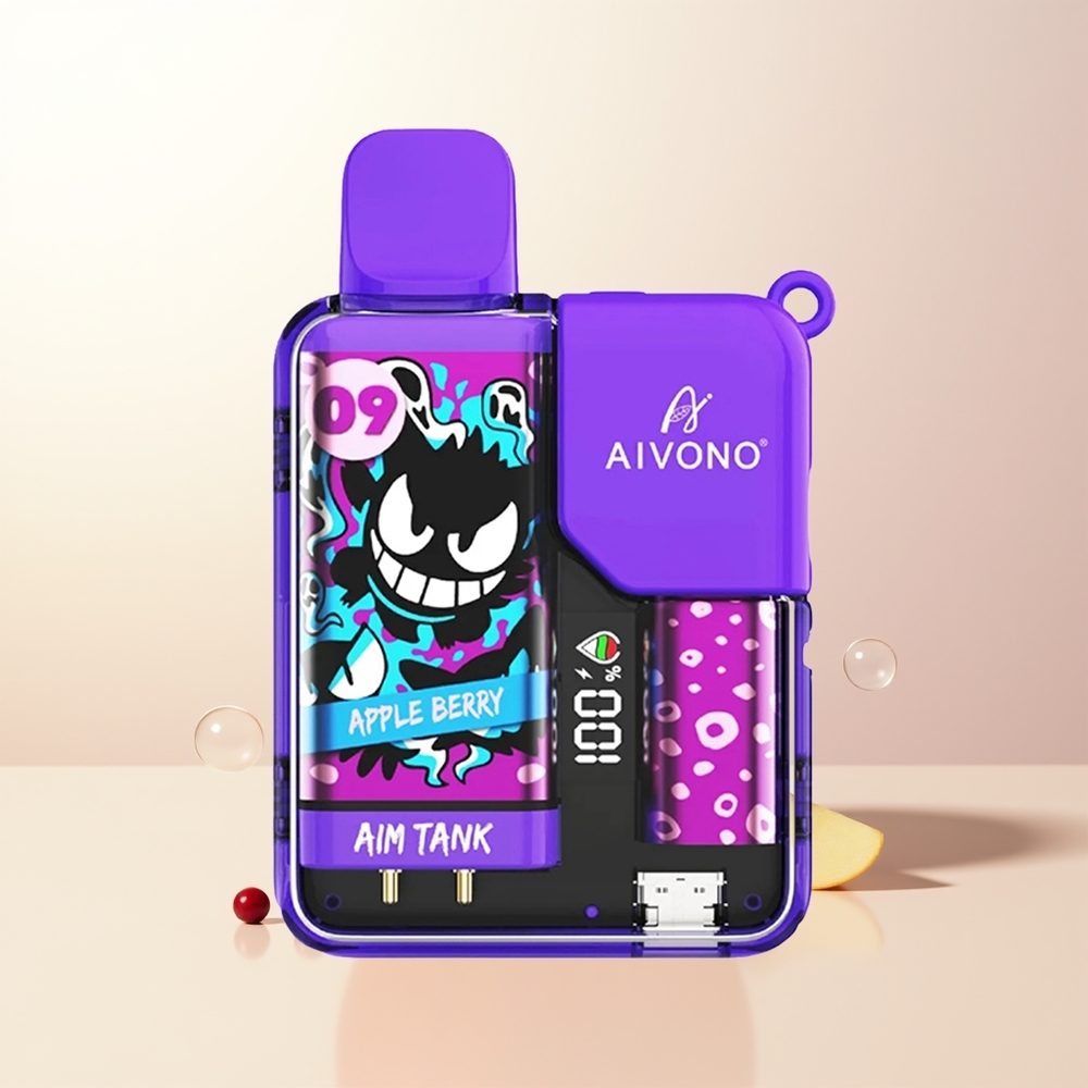 Aivono Aim Tank 9500 Puffs Äpple Bär 18ml 650mAh LCD 12ohm Mesh Coil
