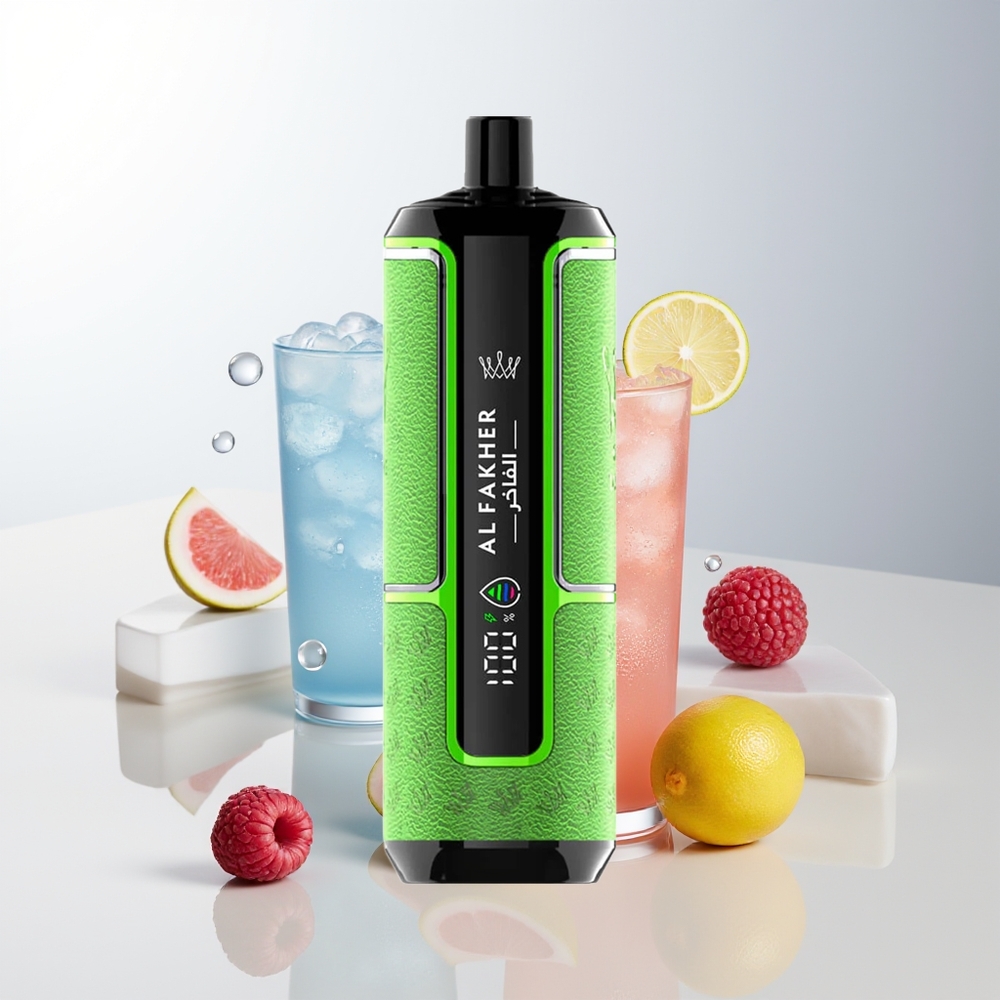 Al Fakher Crown Bar 15K Blå Hallon Citron Hypermax Engångs Vape Kit