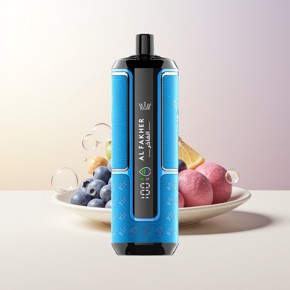 Al Fakher Crown Bar 15K Blåbärs Tuggummi 22ml 600mAh Type-C DTL 6mg/ml