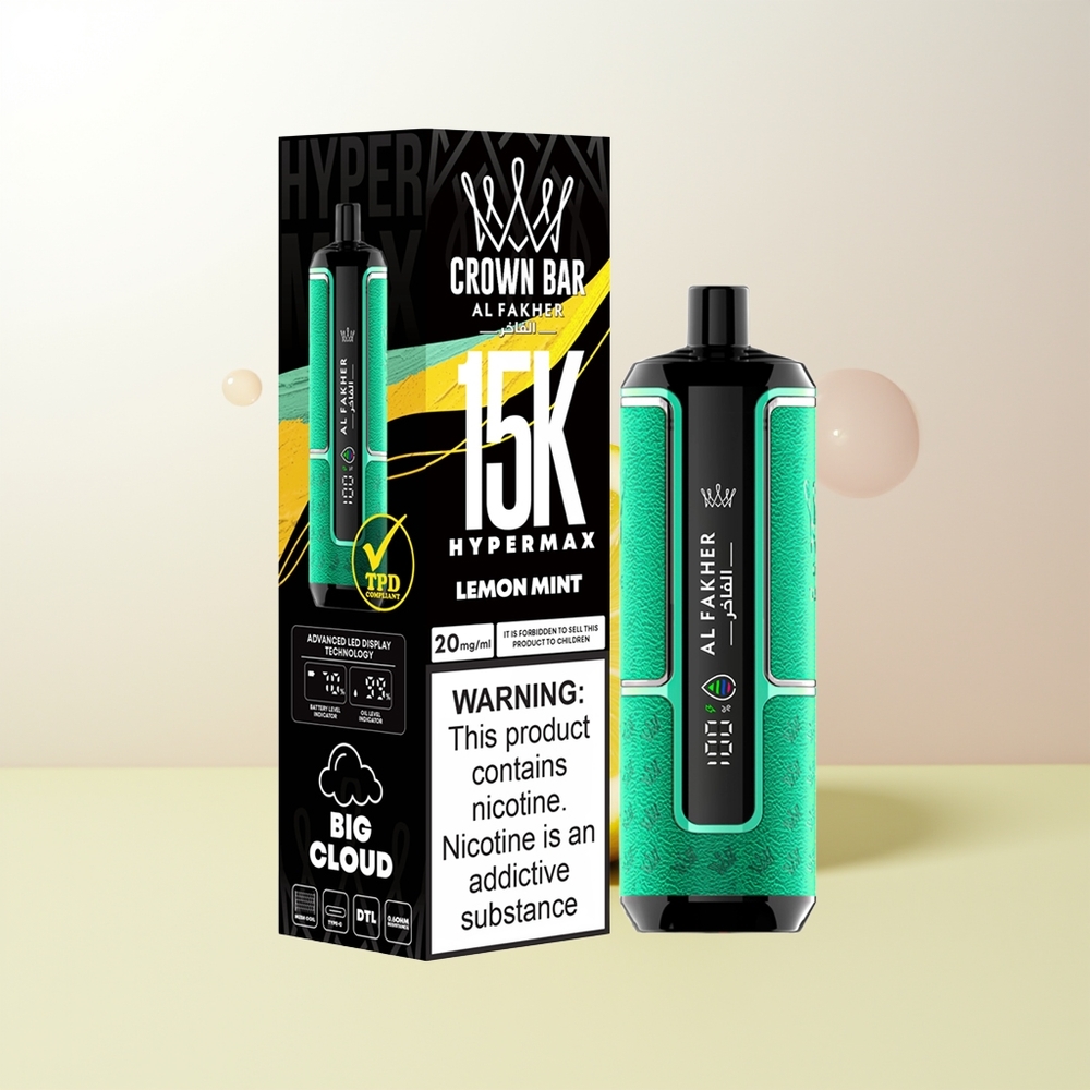 Al Fakher Crown Bar 15K Citron Mynta 22ml 600mAh Type-C DTL 6mg/ml