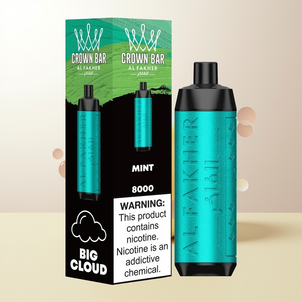 Al Fakher Crown Bar 8000 Mynta 18ml 5mg 600mAh USB-C