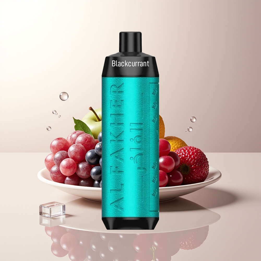 Al Fakher Crown Bar 8000 Svart Vinbär Is 18ml 5mg Nikotin USB-C 600mAh 06ohm Munstycke