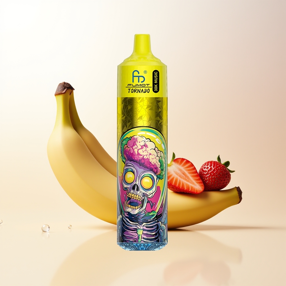 Fumot Randm Tornado 30000 Puffs Banan Jordgubb 30mL 5 10Ohm 600mAh LED
