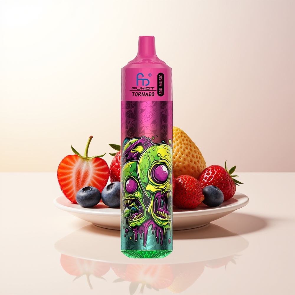 Fumot Randm Tornado 30000 Puffs Jordgubb Blåbär 30mL 5 600mAh Mesh Coil LED Display
