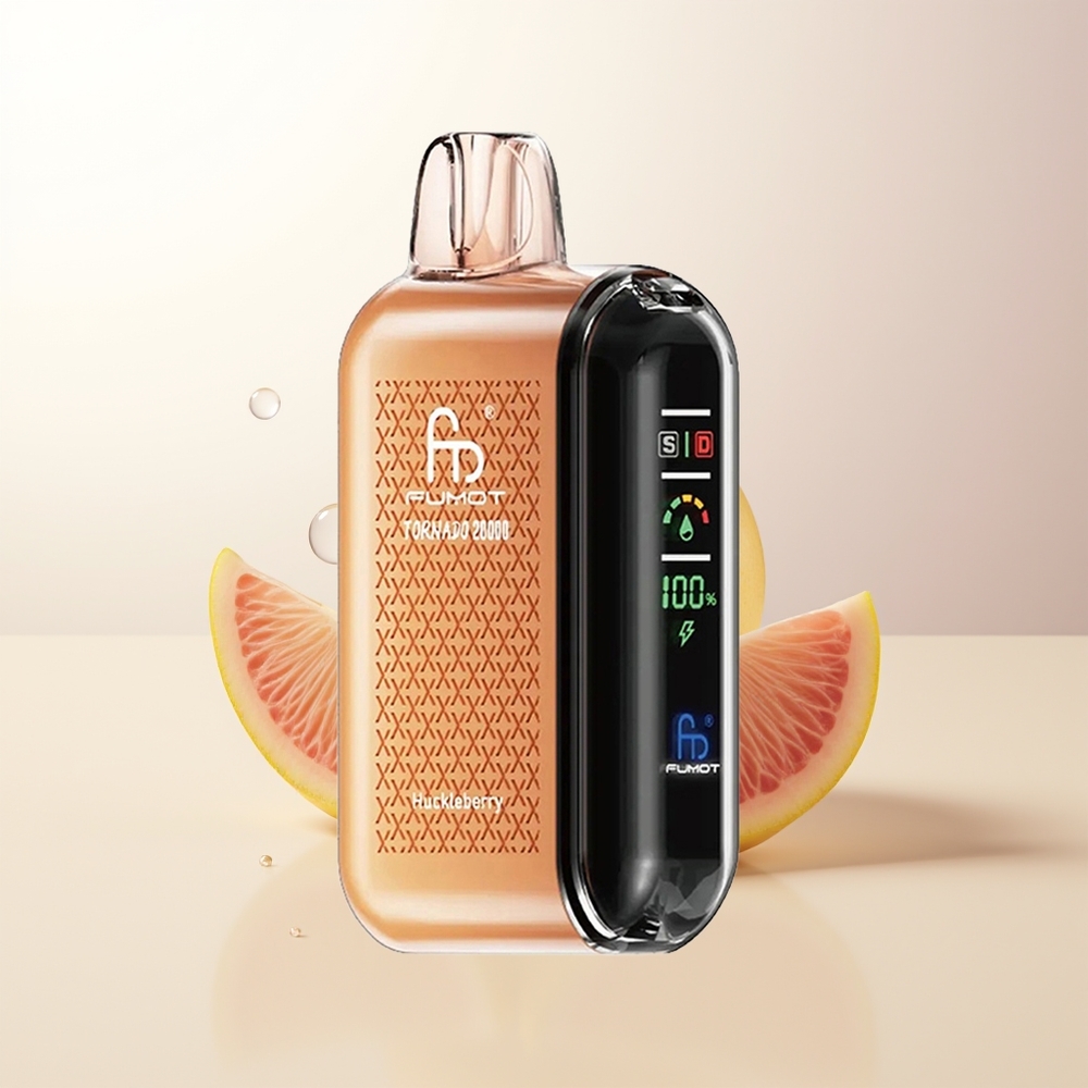Fumot Tornado 20000 Puffs Blåbär Dual Mesh Coil Smart Display Luftflödeskontroll