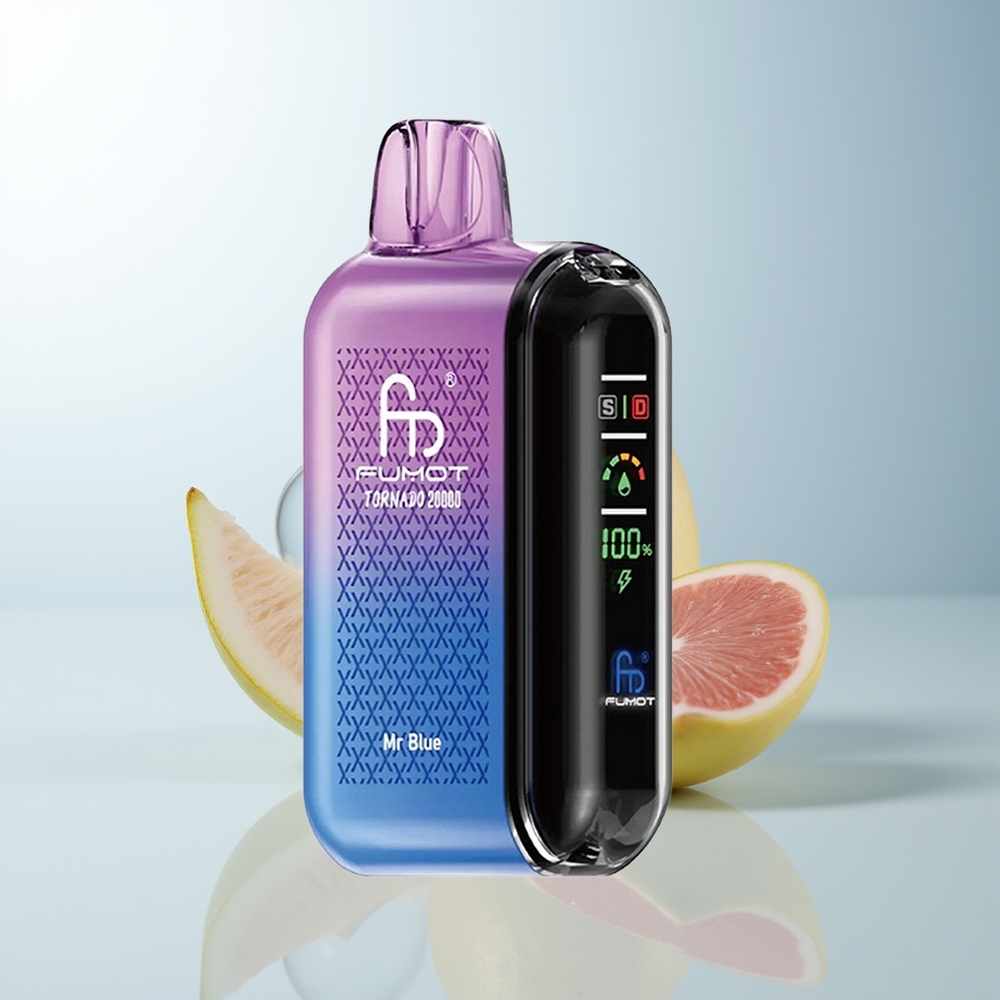 Fumot Tornado 20000 Puffs Dual Mesh Coil Mr Blå Smart Display Airflow Control