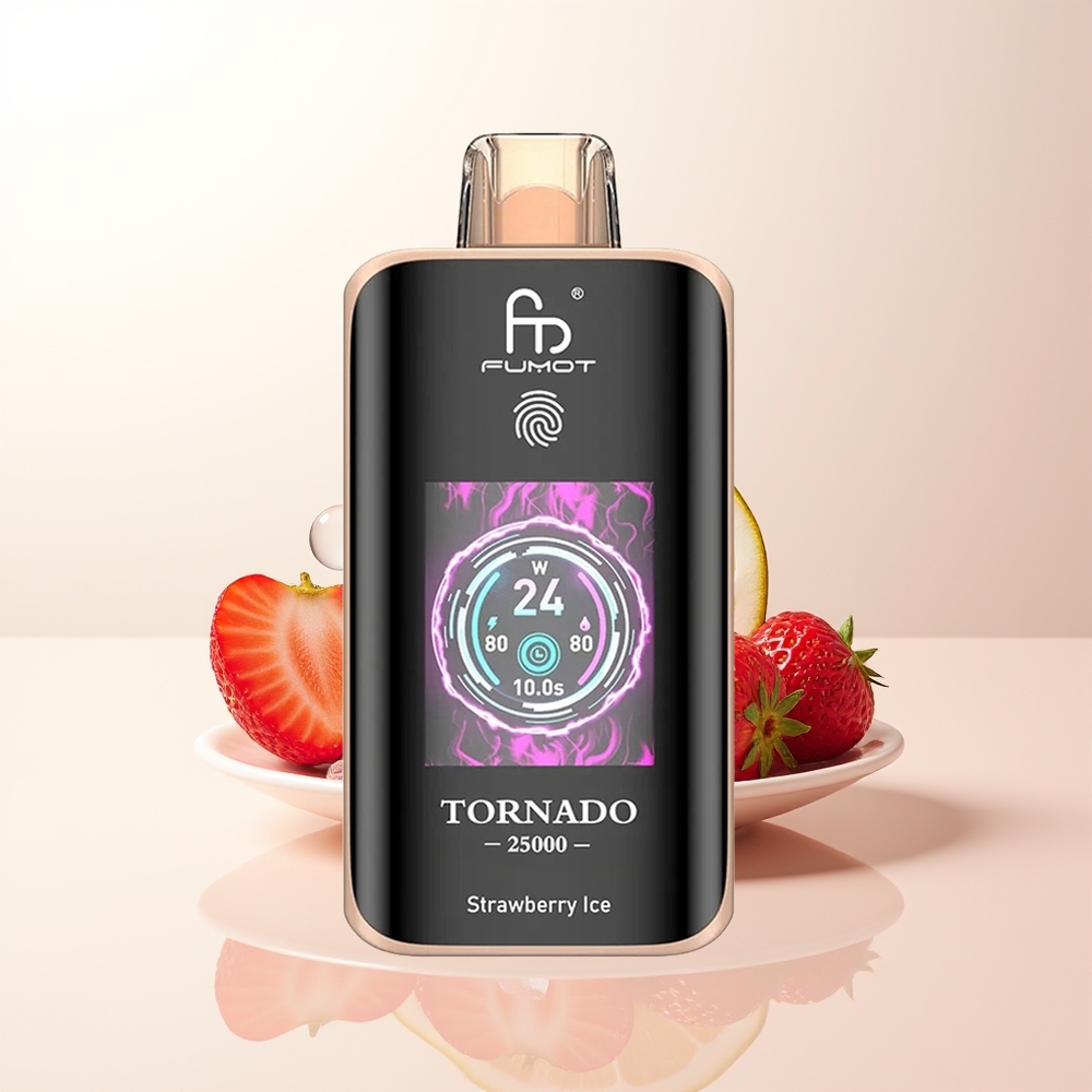 Fumot Tornado 25000 Puffar Jordgubb Is 700mAh 20ml Typ-C HD Skärm