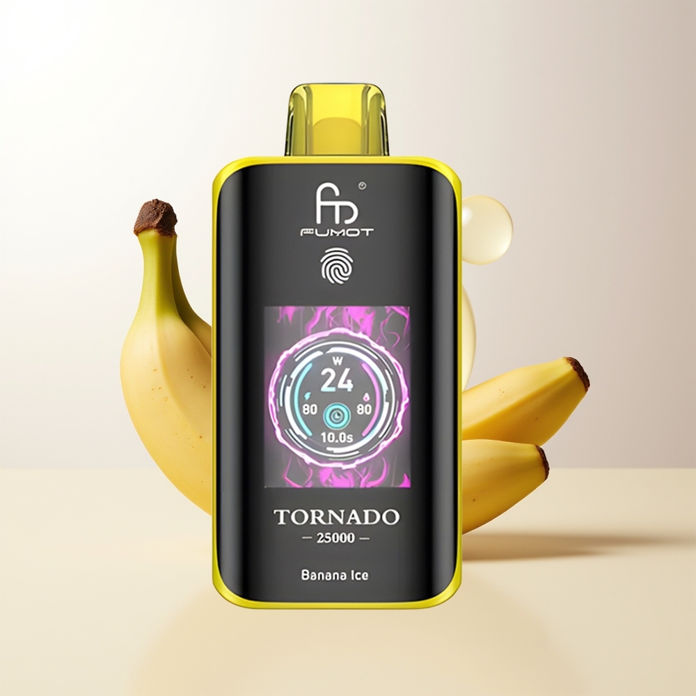 Fumot Tornado 25000 Puffs Bananis Glass HD Screen 700mAh 20ml Type-C