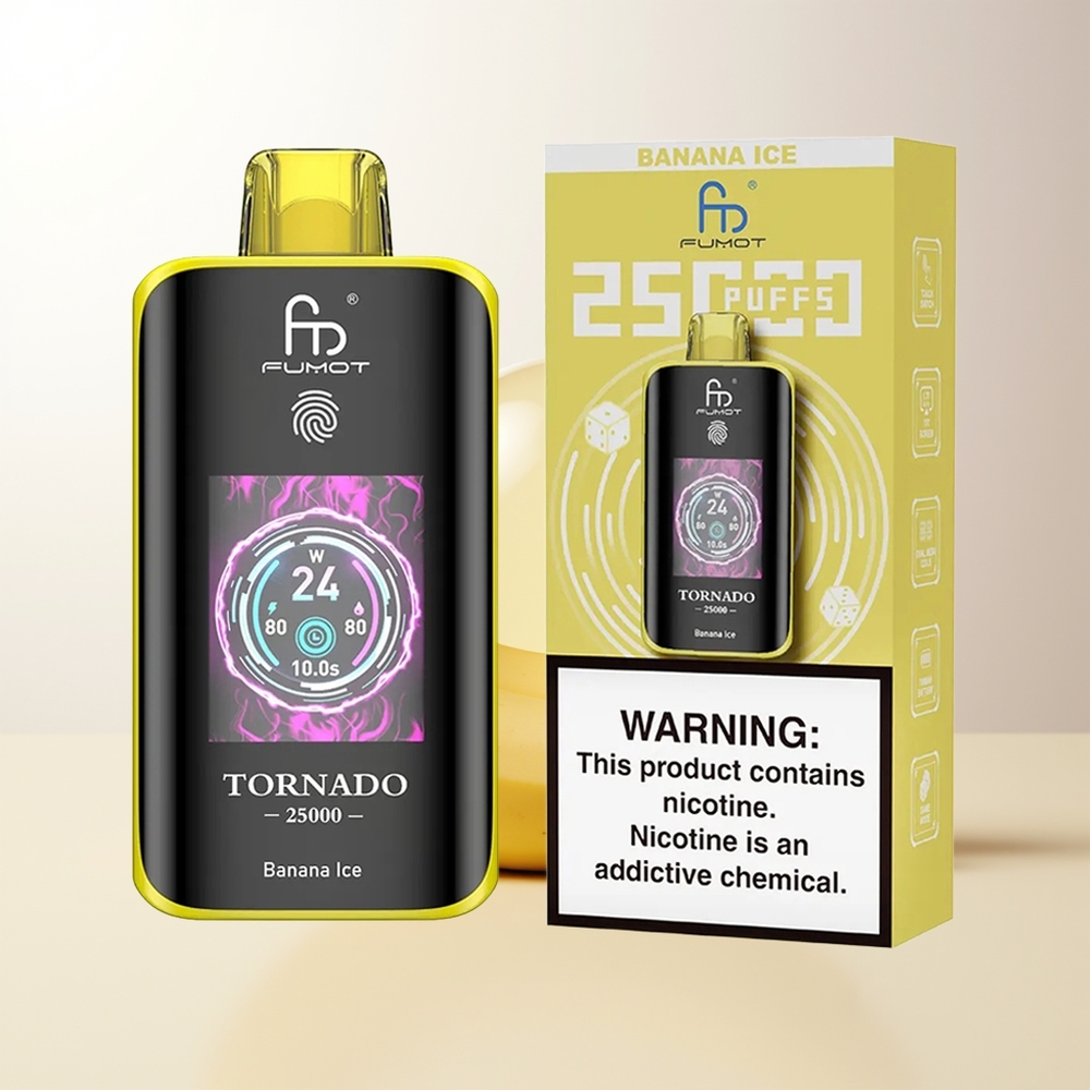 Fumot Tornado 25000 Puffs Bananis Glass HD Screen 700mAh 20ml Type-C