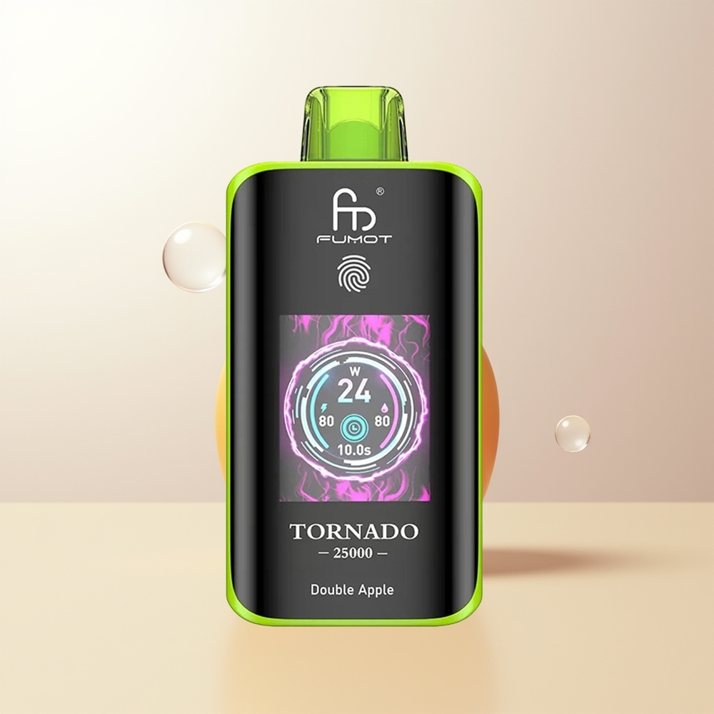 Fumot Tornado 25000 Puffs Dubbel Äpple HD Skärm 700mAh Batteri 20ml Type-C Laddning