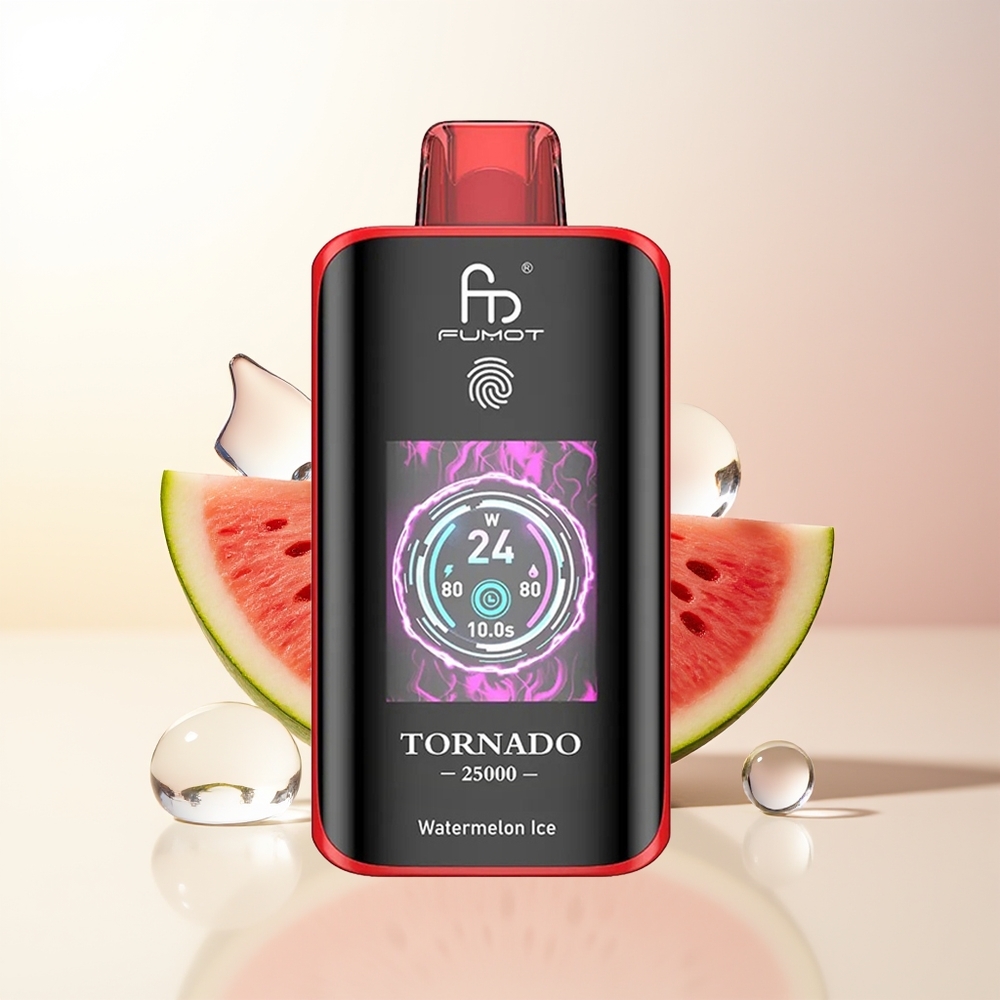 Fumot Tornado 25000 Puffs Vattenmelonskyla HD Screen 700mAh 20ml Type-C