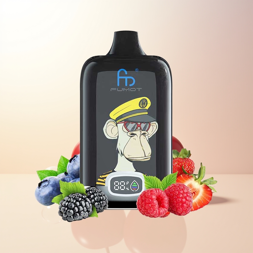 Fumot Tornado Digital Box 12000 Puffs Körsbär Mesh Coil 20ml 550mAh Type-C MTL