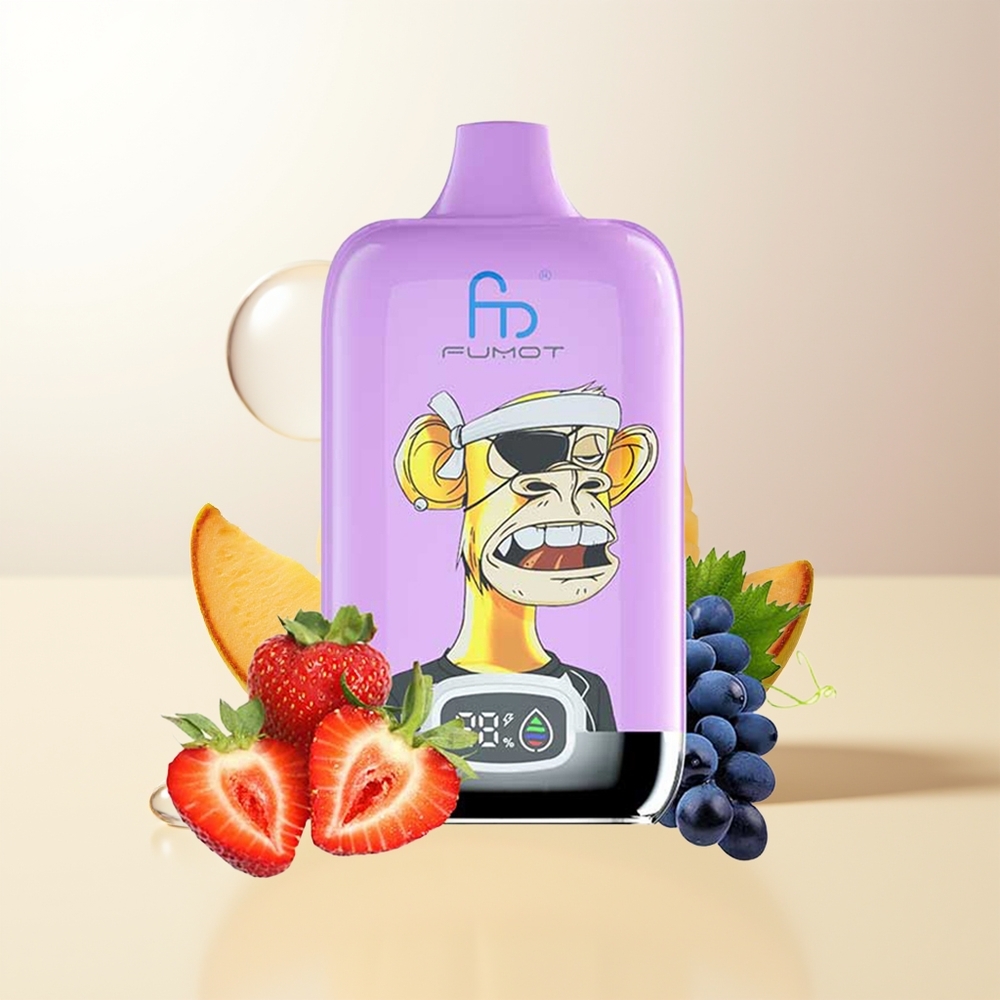 Fumot Tornado Digital Box 12000 Puffs Mango På Is Mesh Coil 20ml Type-C Laddning 67g Vikt