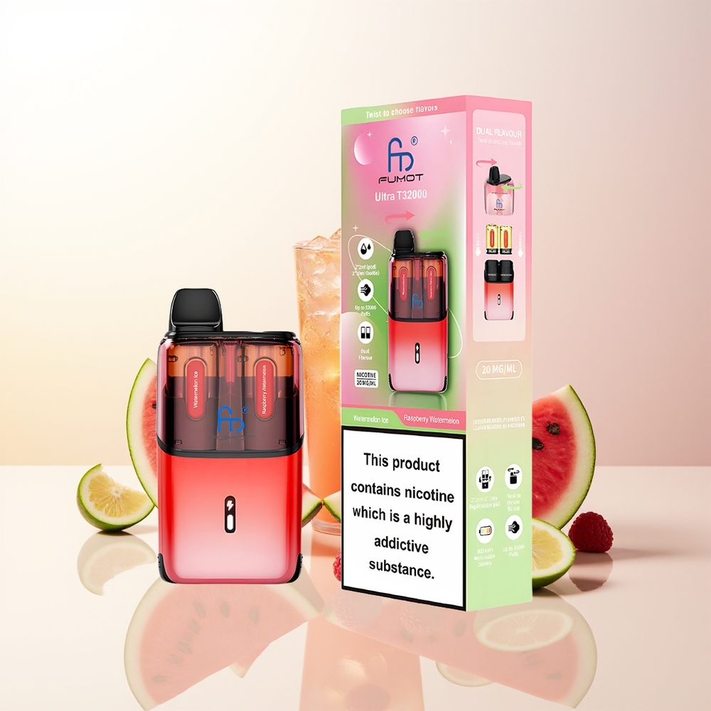 Fumot Ultra T32000 32000 Puffar Vattenmelon Is - Hallon Vattenmelon 24ml 20mg Type-C Mesh Coil