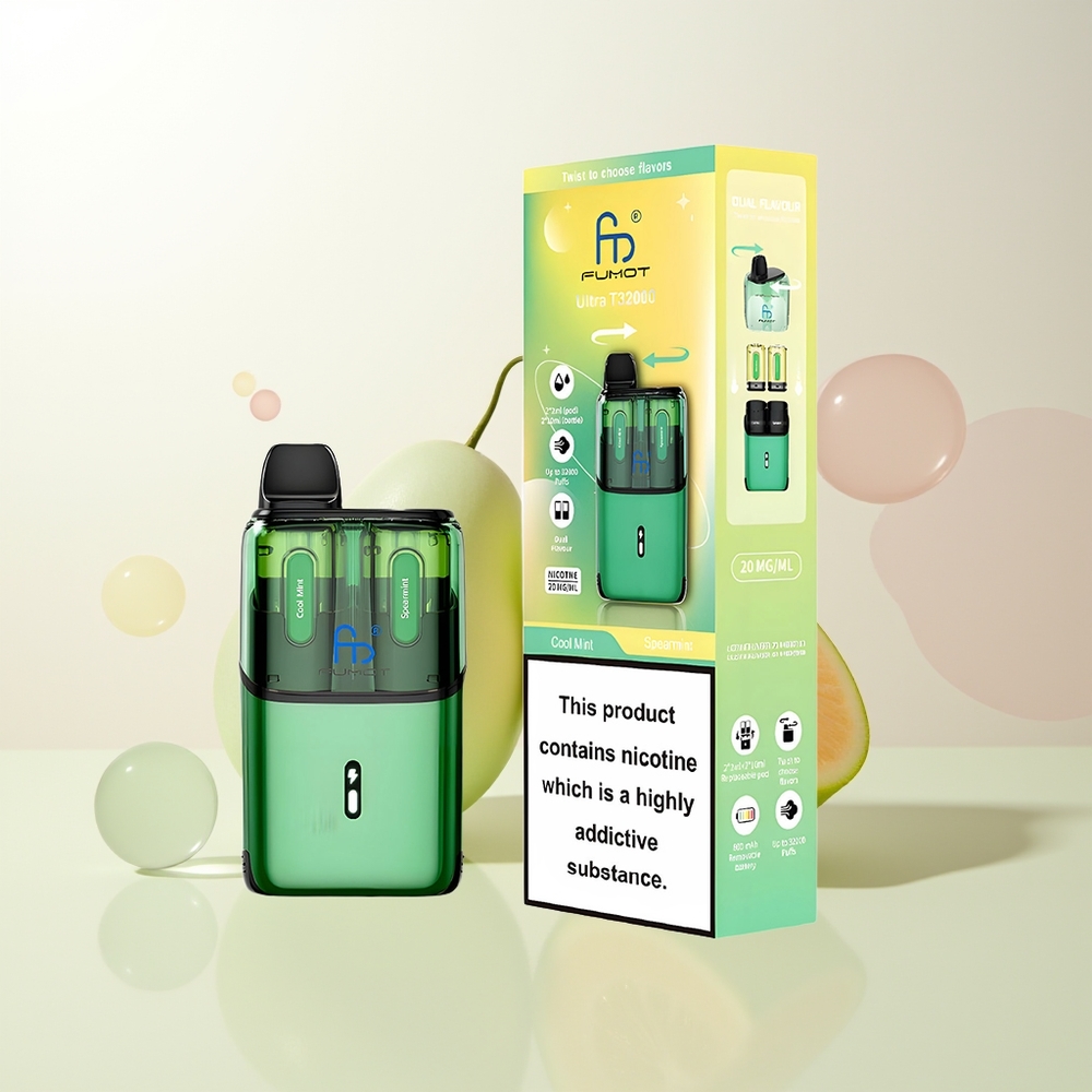 Fumot Ultra T32000 32000 puff Kylmynta - Grönmynta 24ml 800mAh Type-C Mesh Coil