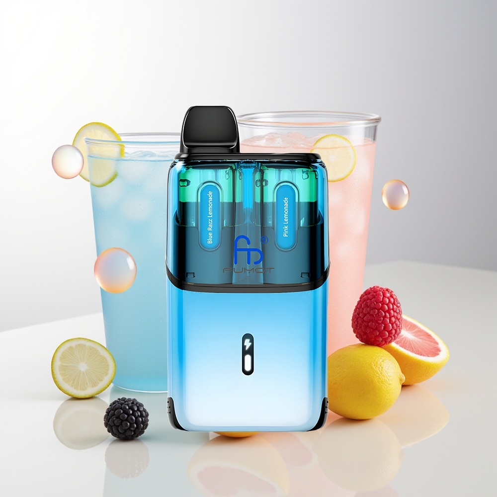 Fumot Ultra T32000 32000 puffar Blå Hallon  Citron och Rosa Citron 800mAh Typ-C Laddning 24ml 20mg Mesh Coil