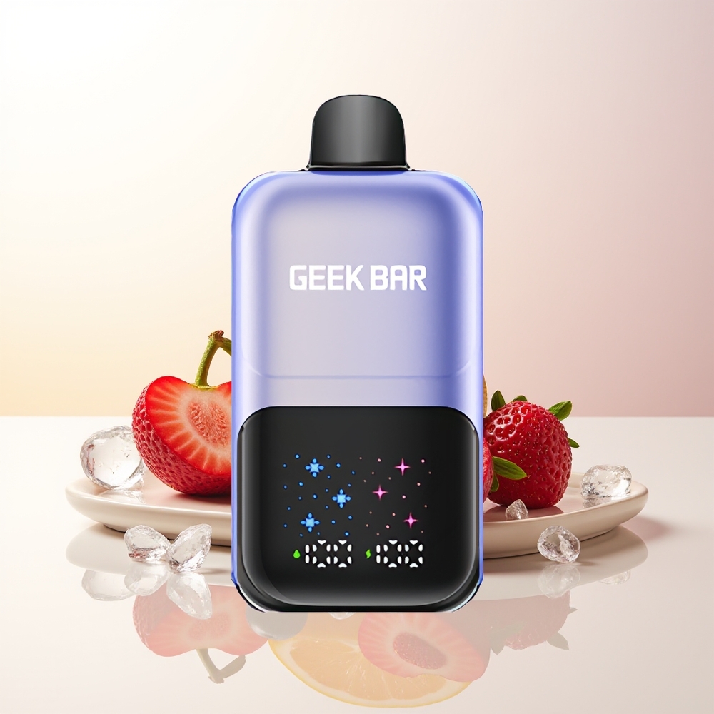 GEEK BAR 2GO 50000 Puffs Blandade Bär Is Interaktiv Stor Skärm 3-nivå Justerbar Smak/Kyla Dubbla Tankar 20mL Kapacitet