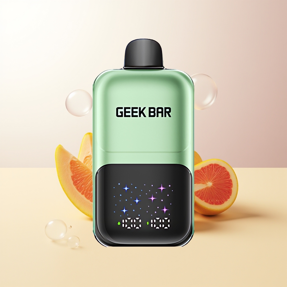 GEEK BAR 2GO 50000 Puffs Surt Godis  Sursaker Interaktiv Stor Skärm 3-nivå Justerbar Smak/Kyla Dubbel Tank