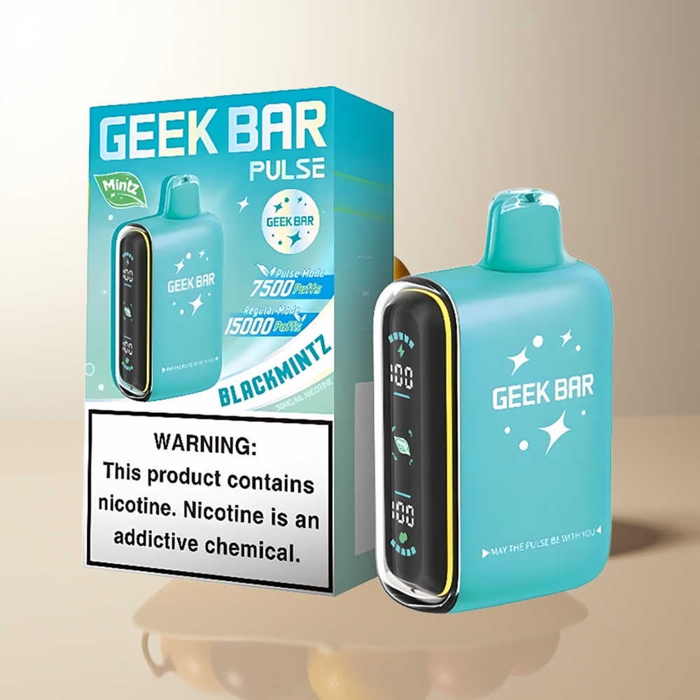 GEEK BAR Pulse 15000 Puffs Mynta Edition 16ML 5 USB-C Luftflödesreglering 650mAh