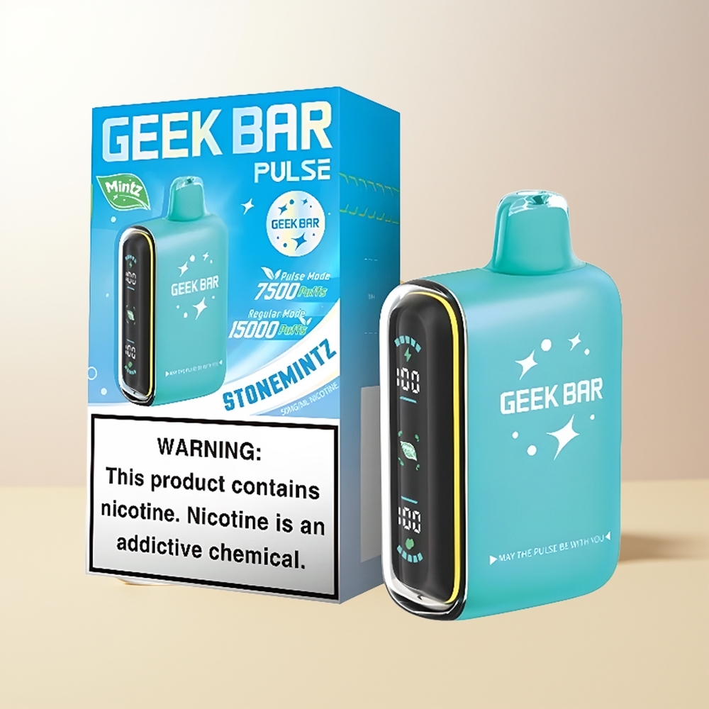 GEEK BAR Pulse 15000 Puffs Mynta Edition 16ML 5 USB-C Luftflödesreglering 650mAh