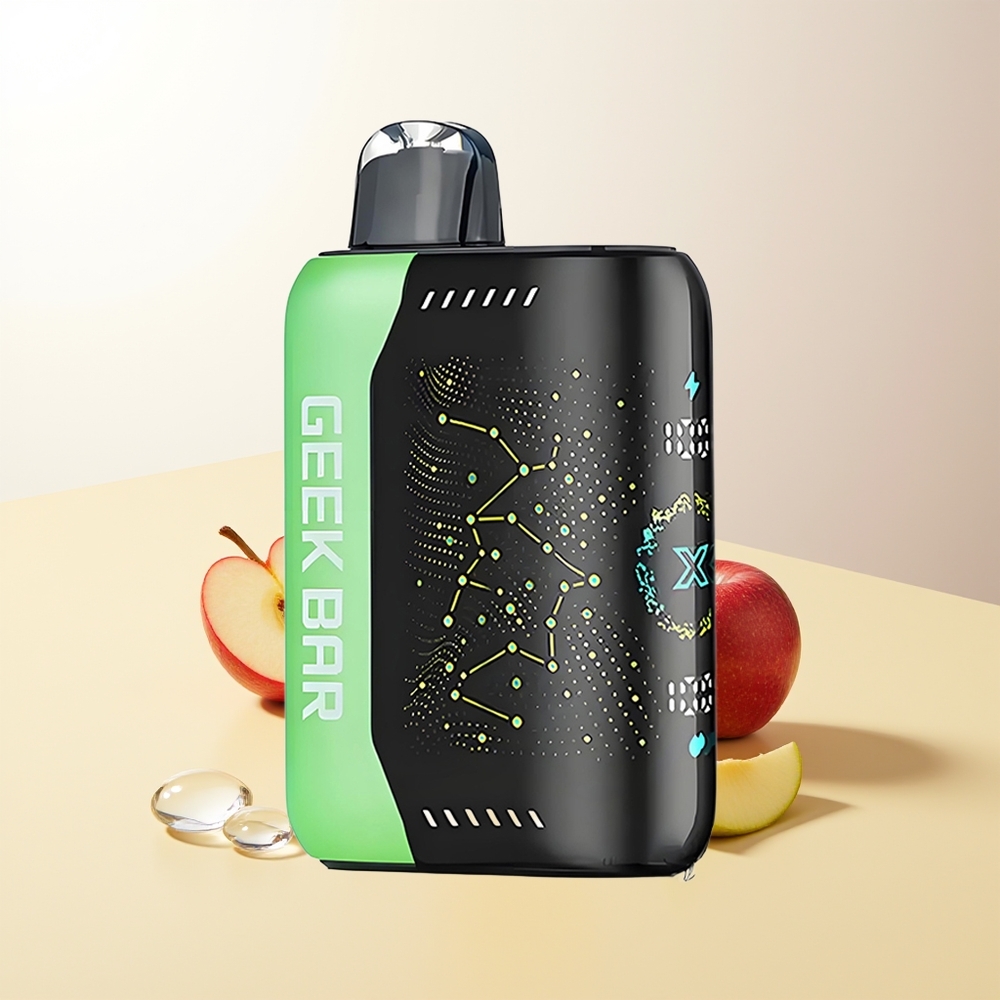 GEEK BAR Pulse X 25000 Puffs 0 Nikotin 18mL E-Vätska Dual Mesh Coil USB Type-C 3D Skärm