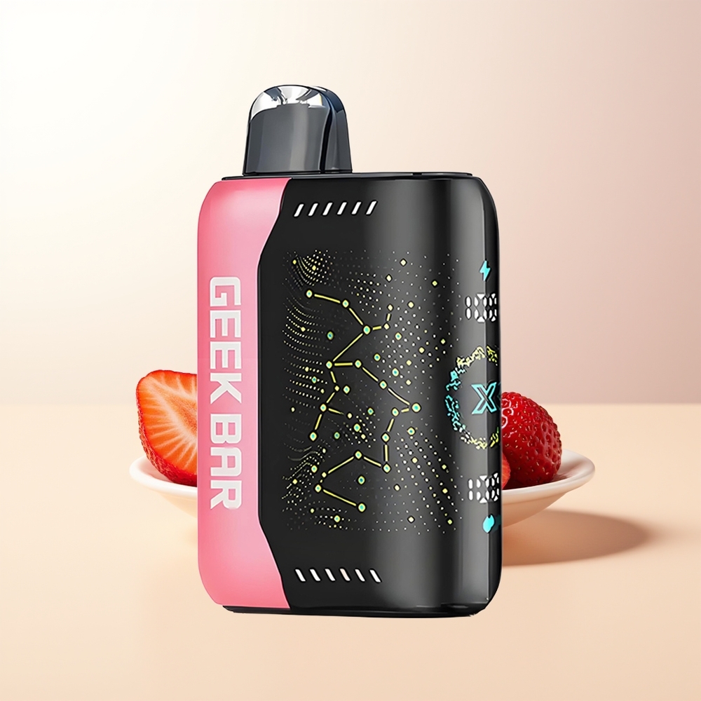 GEEK BAR Pulse X 25000 Puffs 0 Nikotin 18mL E-Vätska Dual Mesh Coil USB Type-C 3D Skärm