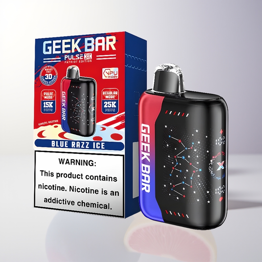 GEEK BAR Pulse X 25000 Puffs 18mL Patriot Edition Dual Mesh Coil USB-C