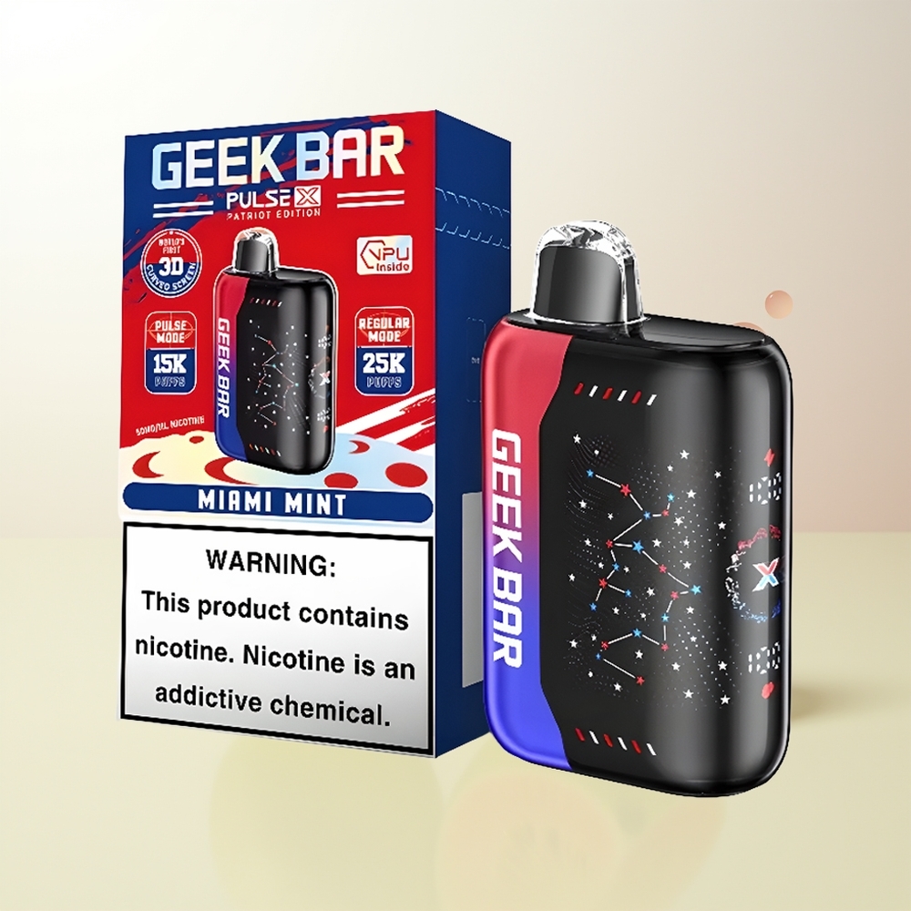 GEEK BAR Pulse X 25000 Puffs 18mL Patriot Edition Dual Mesh Coil USB-C