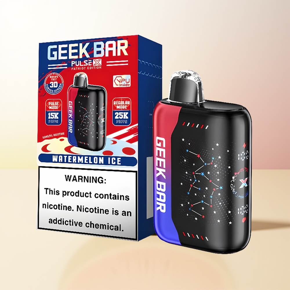 GEEK BAR Pulse X 25000 Puffs 18mL Patriot Edition Dual Mesh Coil USB-C