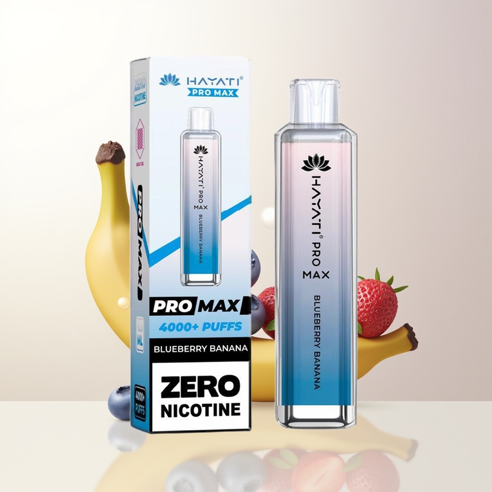 Hayati Pro Max 4000 Blåbär Banan 2ml TPD-Compliant Rechargebar 1400mAh LED