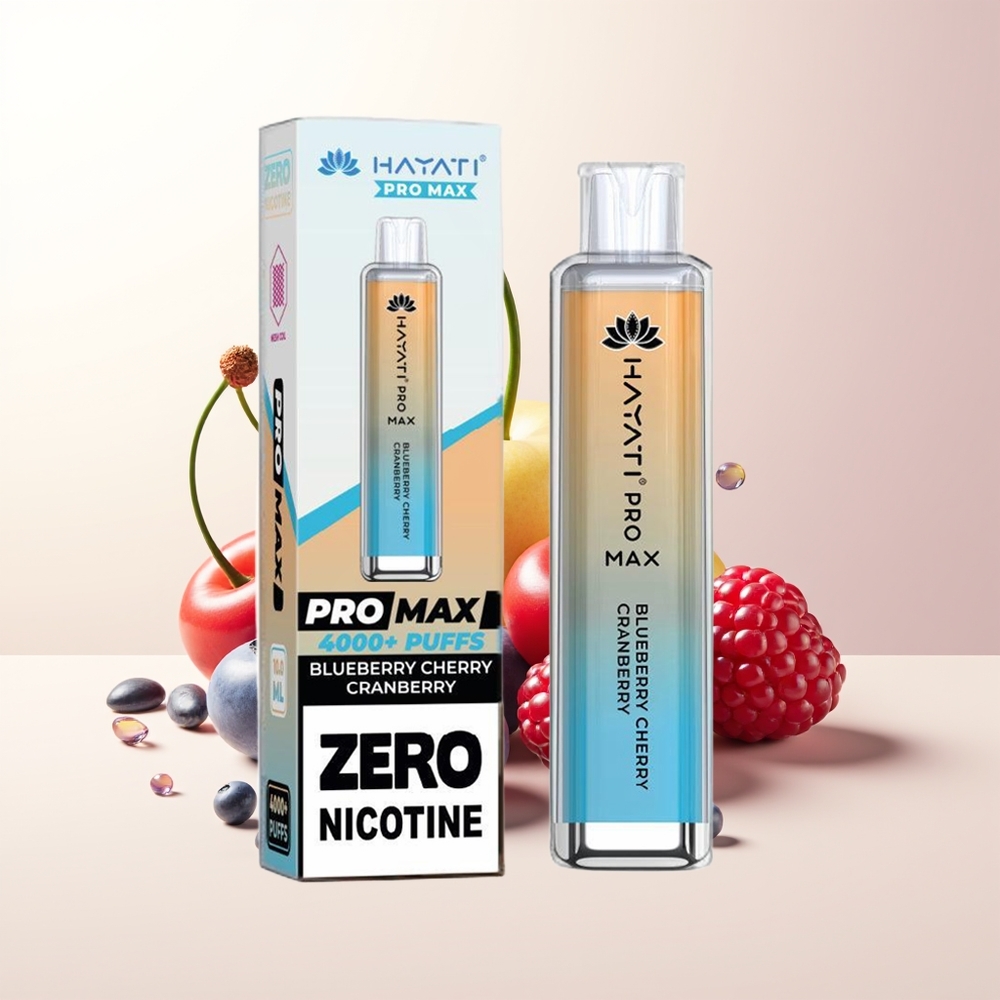 Hayati Pro Max 4000 Puffs Engångs Vape Blåbär Körsbär Tranbär 2 5 Nikotin 1400mAh