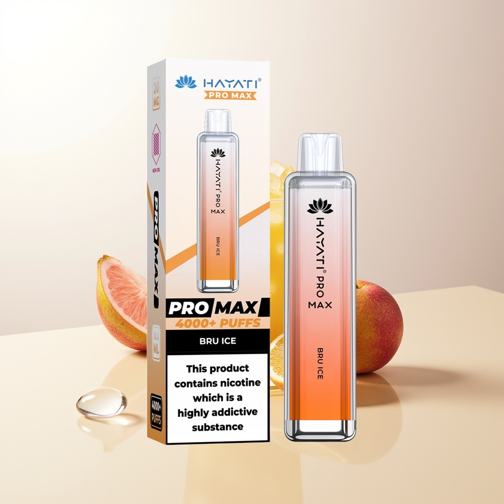 Hayati Pro Max 4000 Puffs Engångs Vape Brus Is