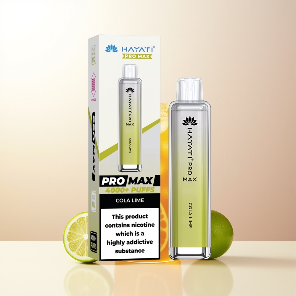 Hayati Pro Max 4000 Puffs Engångs Vape Cola Lime 2 5 Nikotin 1400mAh