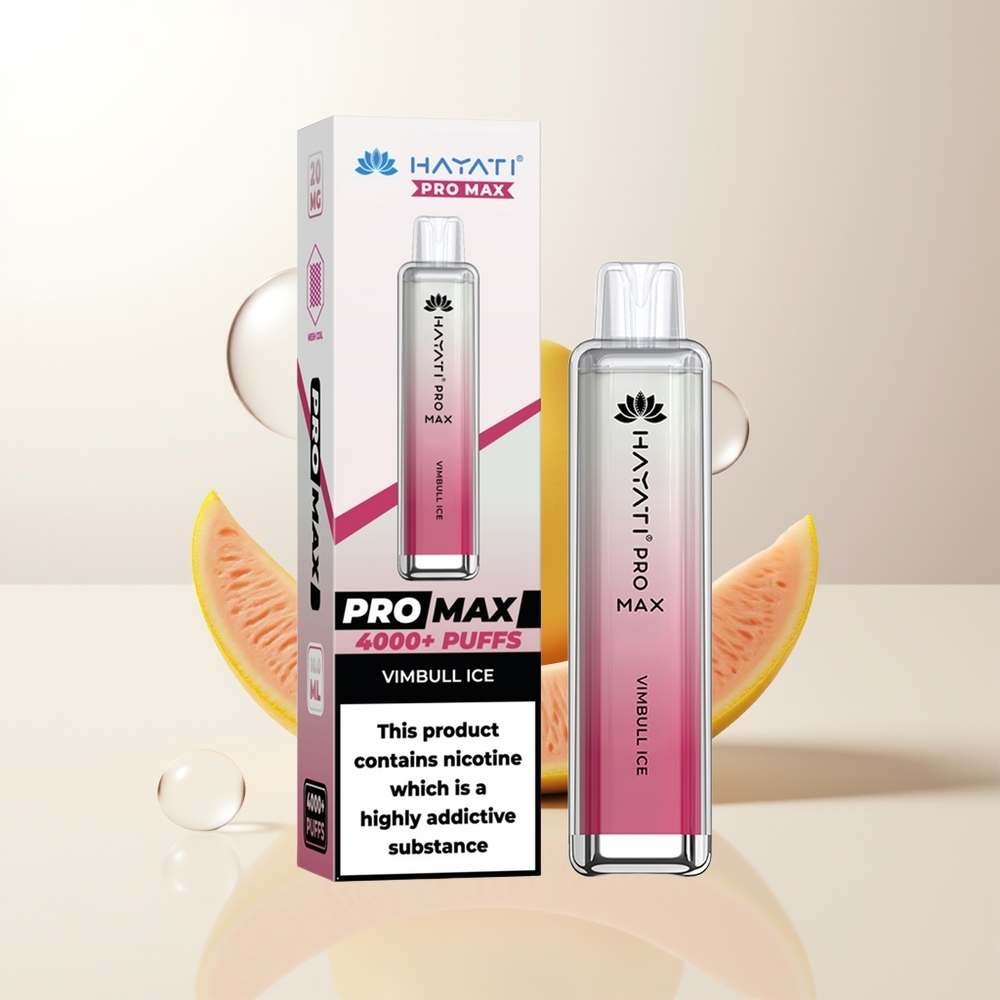 Hayati Pro Max 4000 Puffs Engångs Vape Vimbull Is Dual 11 Ohm Mesh Coil 1400mAh Bärbar Batteri 2ml Tank 10ml Auto Påfyllning TPD-Compliant