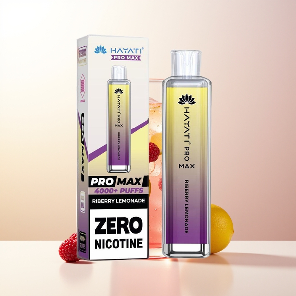 Hayati Pro Max 4000 Puffs Hallon Citronad Med 1400mAh Batteri och LED-belysning