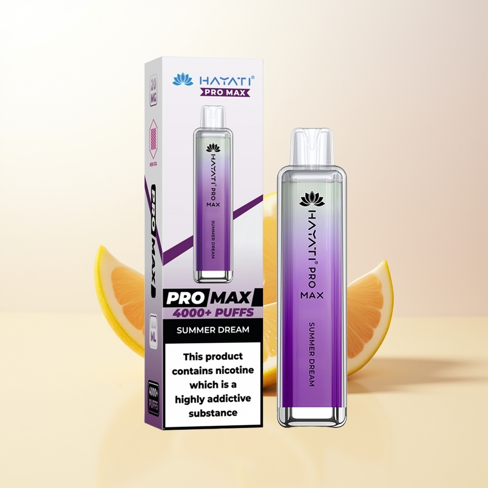 Hayati Pro Max 4000 Puffs Sommar Dröm 1400mAh LED Crystal TPD
