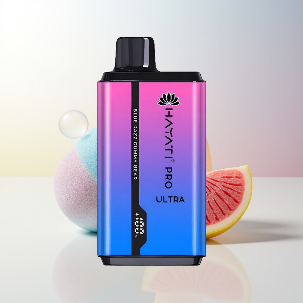 Hayati Pro Ultra 15000 Puffs Blå Hallon Gummi Björn 2x12ml 2 850mAh