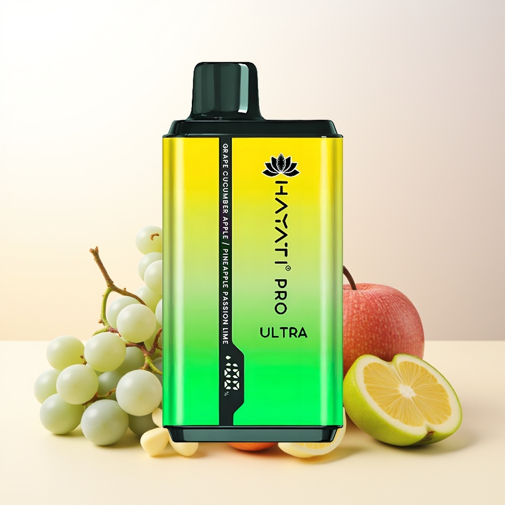 Hayati Pro Ultra 15000 Puffs Druva Gurka Äpple Ananas Passionfrukt