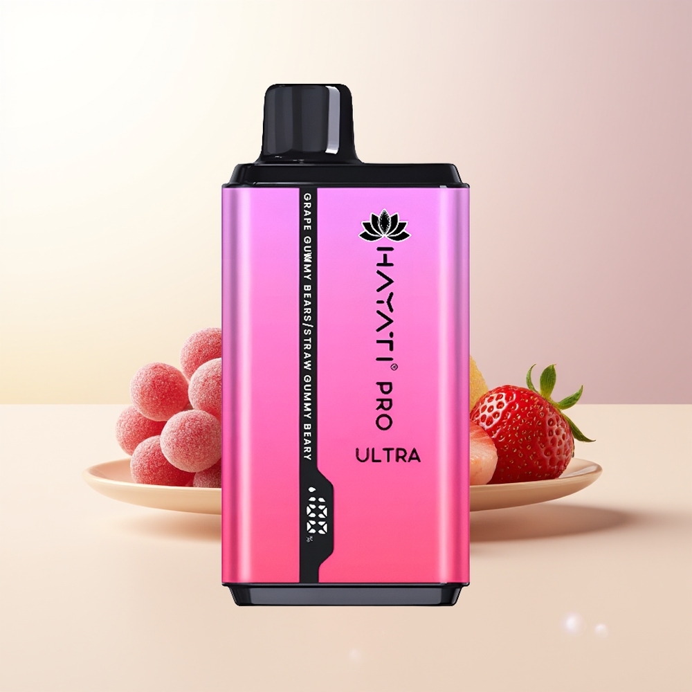 Hayati Pro Ultra 15000 Puffs Druvgummibjörn Jordgubbgummibjörn 850mAh 24ml 2
