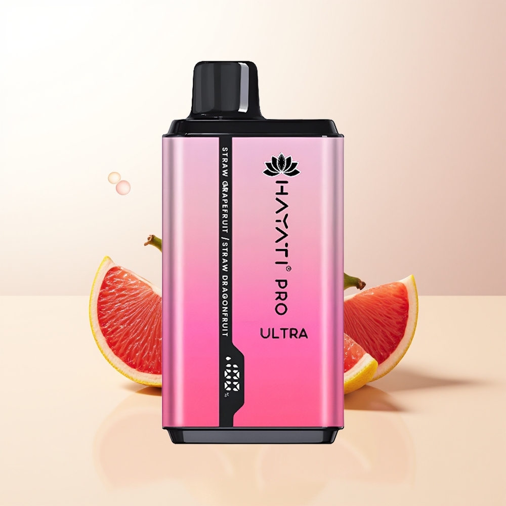 Hayati Pro Ultra 15000 Puffs Jordgubb Grapefrukt Jordgubb Dragonfrukt 850mAh 2 12ml 2