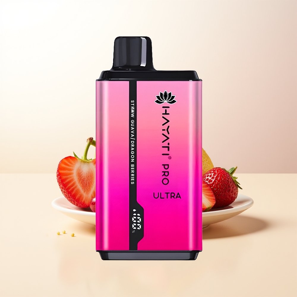 Hayati Pro Ultra 15000 Puffs Jordgubba Guava Drakbär